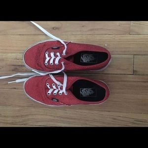 Red Glitter Vans